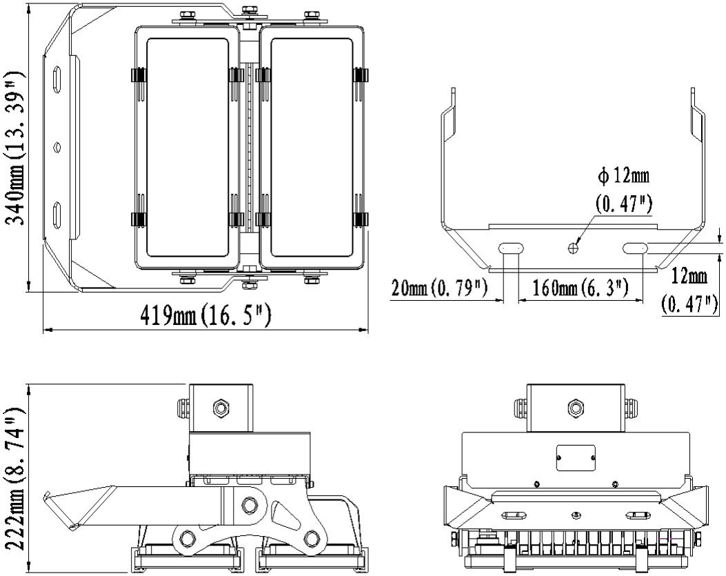 โคมไฟฟลัดไลท์ โคมไฟสปอร์ตไลท์ LED รุ่น MASTERPRO-X Series 400W