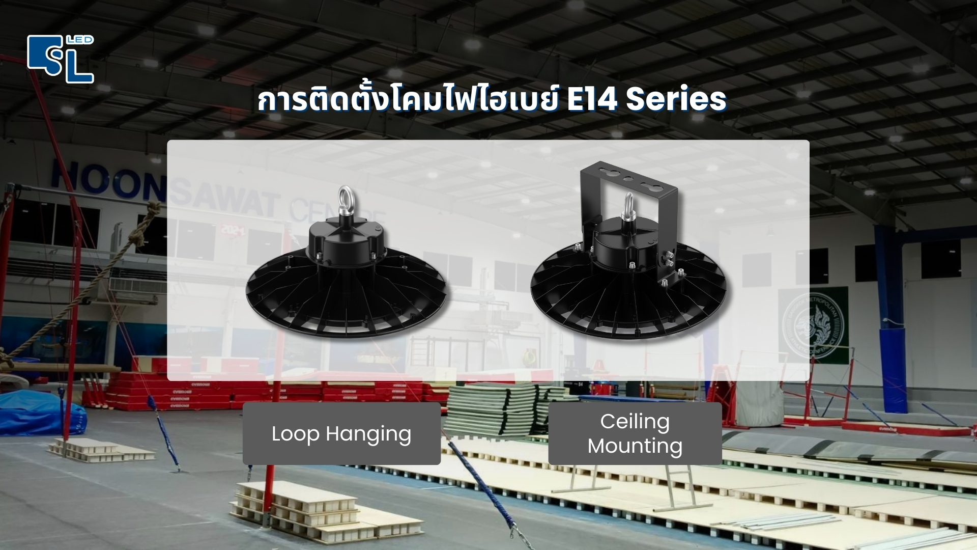 การติดตั้งแบบ Loop Hanging และ Ceiling Mounting