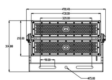 ภาพขนาดโคมไฟทนความร้อนสูง รุ่น HIGH TEMP-2 Series